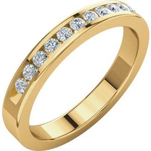 1/4 ctw diamond classic channel-set anniversary band