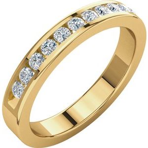 14k yellow 1/3 ctw diamond anniversary band size 8