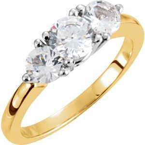 14k yellow & white 1 ctw diamond anniversary band