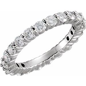 platinum 1 1/2 ctw diamond eternity band size 5  