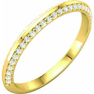 14k yellow 1/5 ctw diamond band