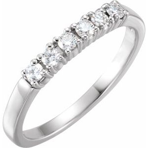 14k white 1/4 ctw diamond anniversary band