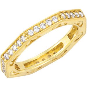 14k yellow 1/2 ctw diamond eternity band size 6