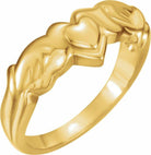 10k yellow holy spirit heart ring