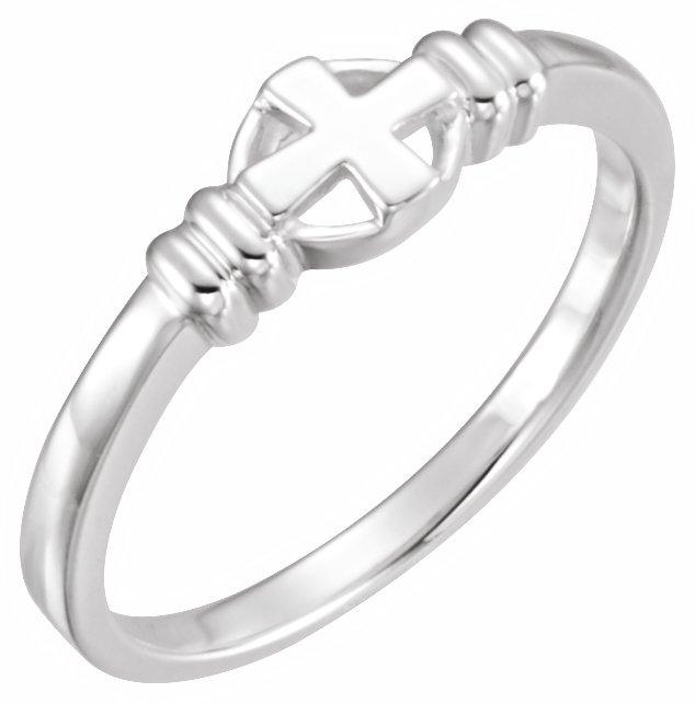 sterling silver cross chastity ring size 6