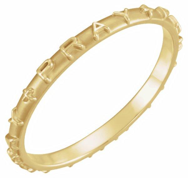 14k yellow pray ring size 4