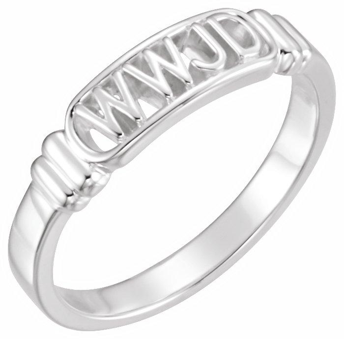 sterling silver what would jesus do ring size 12