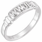 sterling silver what would jesus do ring size 8 mens