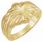 10k yellow 11.5 mm holy spirit dove ring size 7