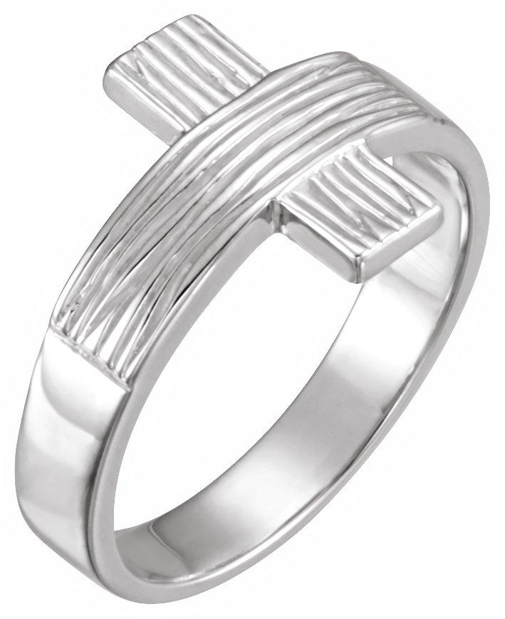 sterling silver the rugged crossâ® chastity ring size 10