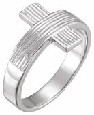 sterling silver the rugged crossâ® chastity ring size 11