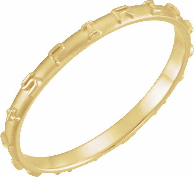 14k yellow holy spirit prayer ring size 8