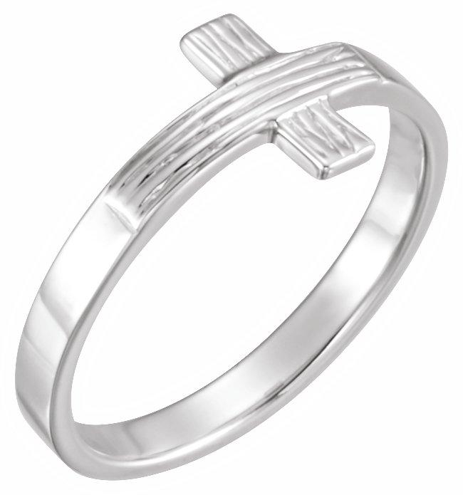 sterling silver the rugged crossâ® chastity ring size 4