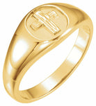 10k yellow the rugged crossâ® chastity ring size 11