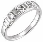 sterling silver in the name of jesusâ® chastity ring size 6