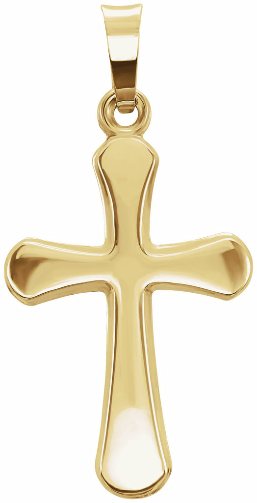 14k yellow 20x13.8 mm cross pendant 