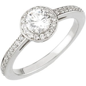 14k white 3/8 ctw diamond engagement ring 