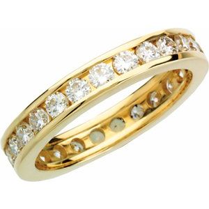 14k yellow 1 1/3 ctw diamond eternity band size 7