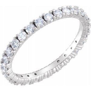 platinum 7/8 ctw diamond eternity band size 7