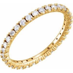 14k yellow 5/8 ctw diamond eternity band size 8