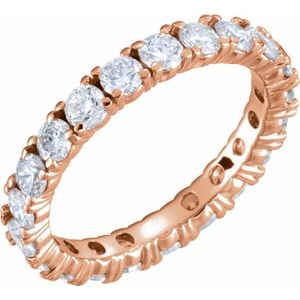 14k rose 1 3/4 ctw diamond eternity band size 4