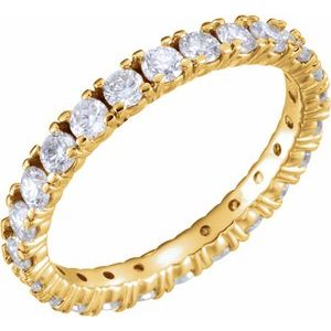 14k yellow 1 1/3 ctw diamond eternity band size 4