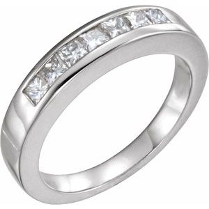 18k white 1/2 ctw diamond anniversary band