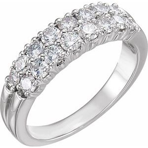 14k white 1 ctw diamond anniversary band