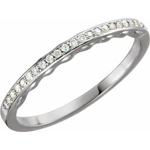 18k white 1/10 ctw diamond band