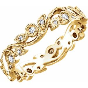 14k yellow 1/4 ctw diamond eternity band size 5.5