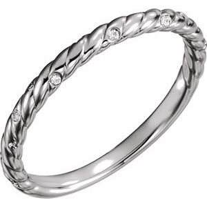 platinum .04 ctw diamond rope band