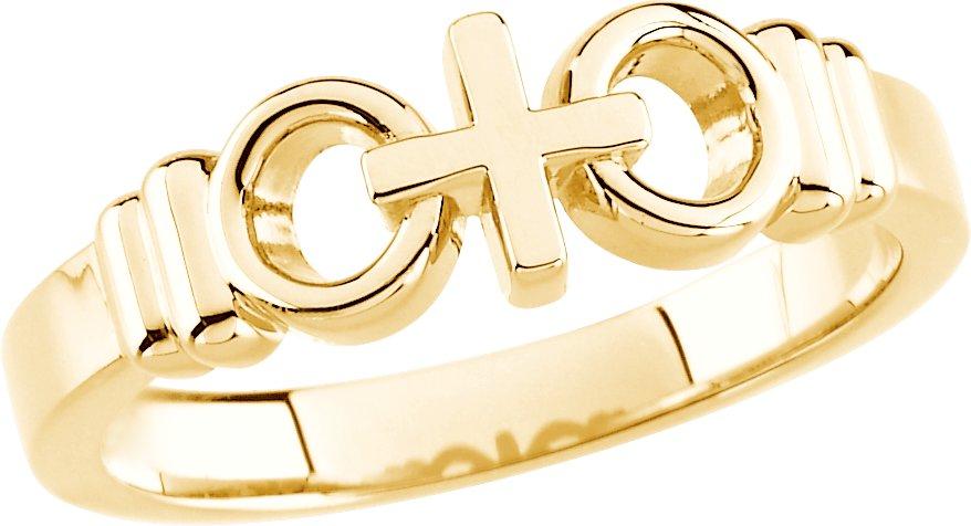 10k yellow joined by christâ„¢ ladies ring size 8