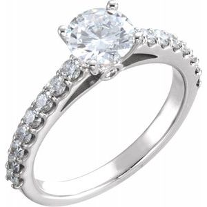 14k white 7/8 ctw diamond engagement ring 