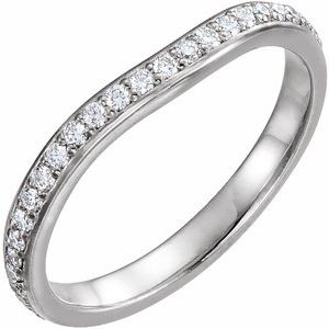 14k white 3/8 ctw diamond eternity band 