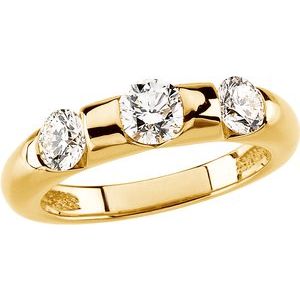 14k yellow 1 1/5 ctw diamond anniversary band