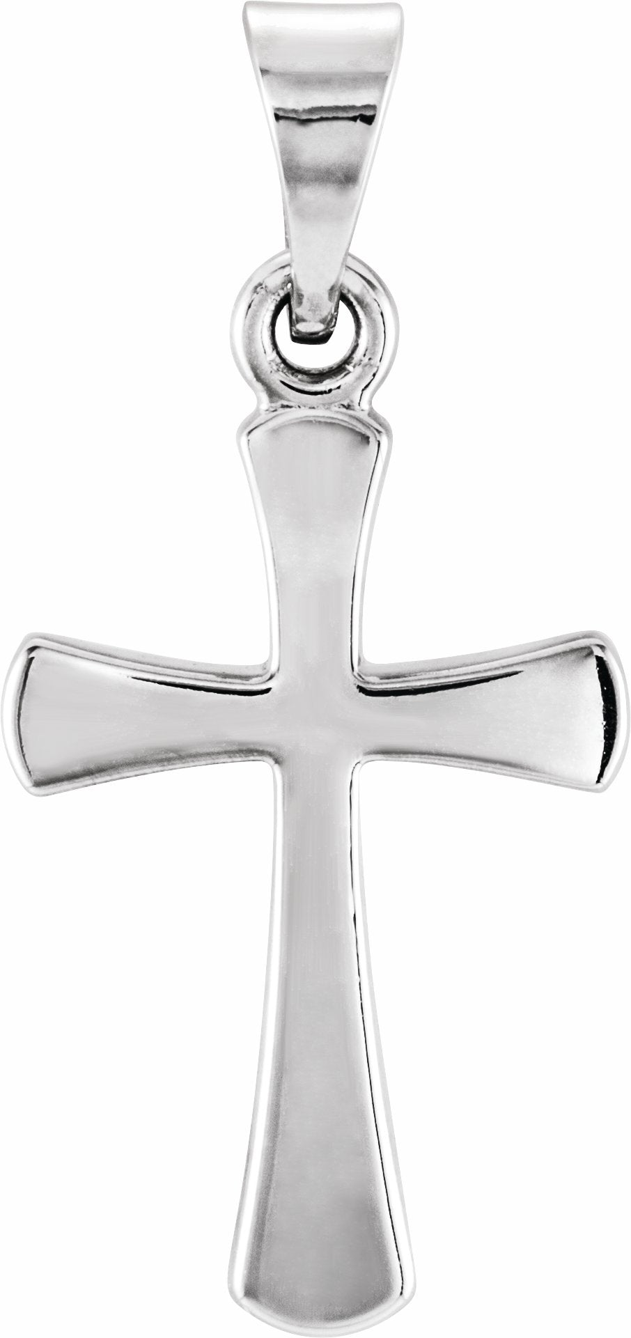 sterling silver 16.5x9.5 mm cross pendant