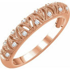 14k rose .08 ctw diamond anniversary band