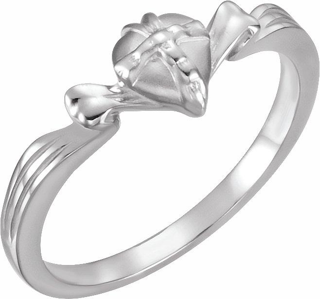 14k white the gift wrapped heartâ® ring size 5