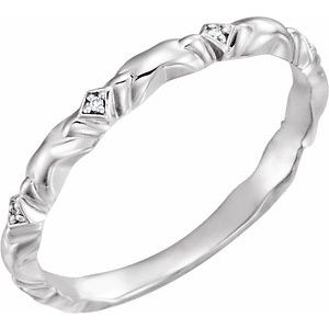 platinum .02 ctw diamond anniversary band