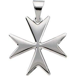 sterling silver maltese cross pendant