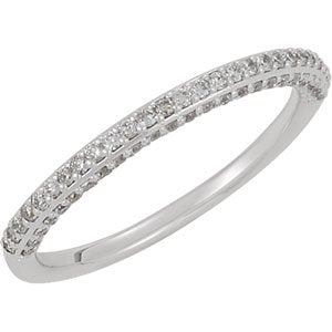 14k white 1/5 ctw diamond band