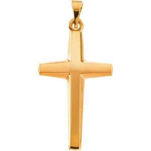 14k yellow cross pendant 