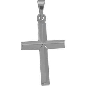 14k white 18x14 mm cross pendant