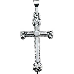 platinum 20x12 mm cross pendant