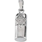 sterling silver 15x6 mm mezuzah pendant