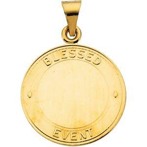 14k yellow 19 mm blessed event medal