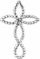 sterling silver beaded cross pendant 