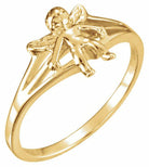 10k yellow cherub chastity ring size 6