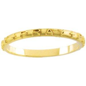 14k yellow size 08.00 prayer ring