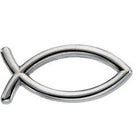 sterling silver 6.5x14 mm fish lapel pin